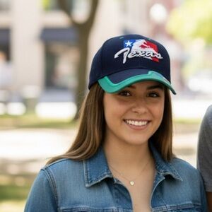 Santo Cap Texas Logo Navy Wool Blend Hat Baseball Cap